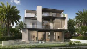 Modern luxury villas for sale in Dubai Hills Estate.