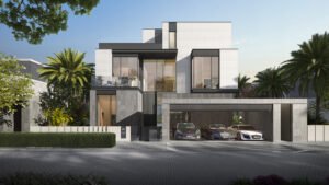 Luxury villas for sale in Emirates Hills with private pools.